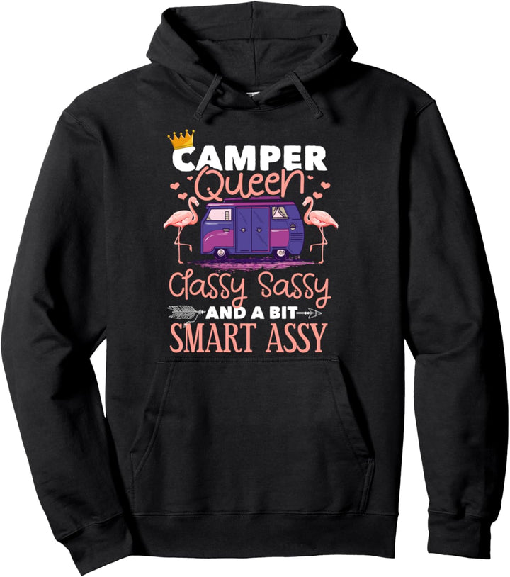 Camper Königin Flamingos Campen Wohnmobil Geschenk Camping Pullover Hoodie