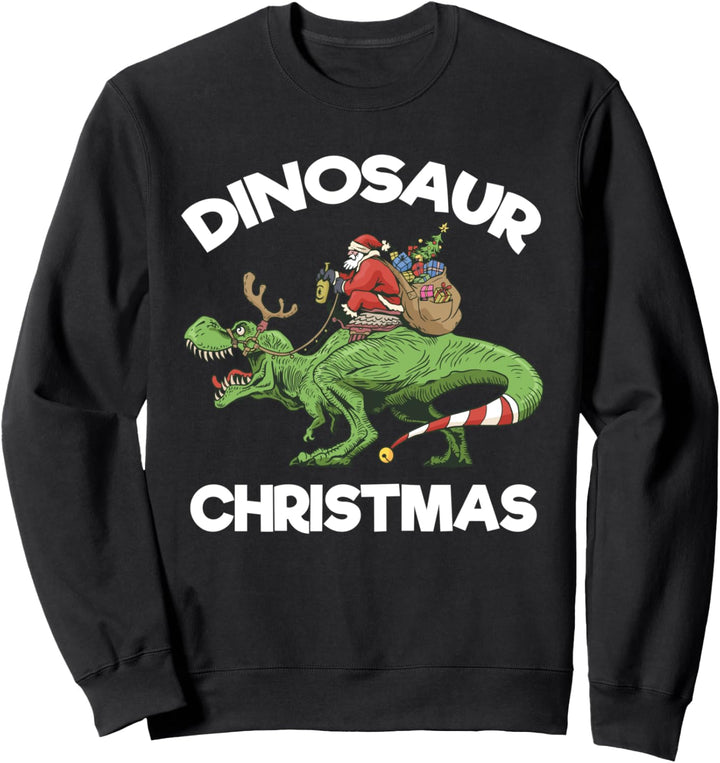 Dinosaurier Weihnachten Xmas Dino Santa Riding A Trex Dinosaurier Sweatshirt