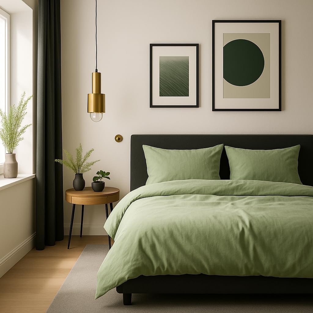 VEL VET HOME VelvetHome Deluxe Bettwäsche 155x220 Baumwolle Bettbezug 155x220 cm mit Kissenbezug 80x