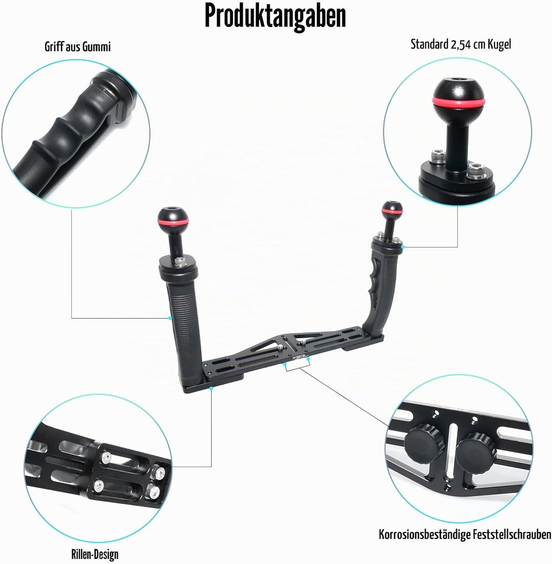 Nitescuba NS10 Unterwasserkameraablage ausziehbarer Griff Griffe Halterung für gopro,pt059,rx100 uw
