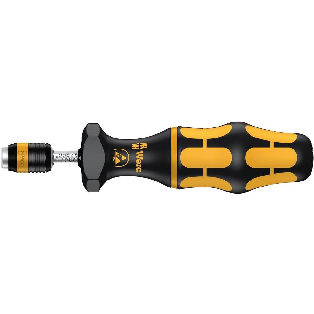 Wera 7440 Kraftform ESD einstellbare Drehmomentschraubendreher mit Rapidaptor Schnellwechselfutter,