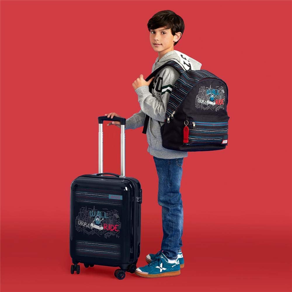 Enso Wall Ride Laptop-Rucksack an Trolley anpassbar Schwarz 32x44x17 cms Polyester 15,6" 22.78L Anpa