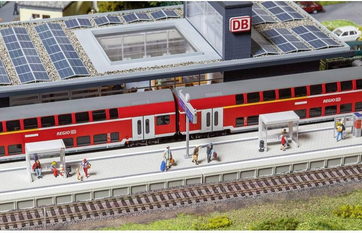 Faller FA 120202 H0 Moderner Bahnsteig mit Zubehoer, 34