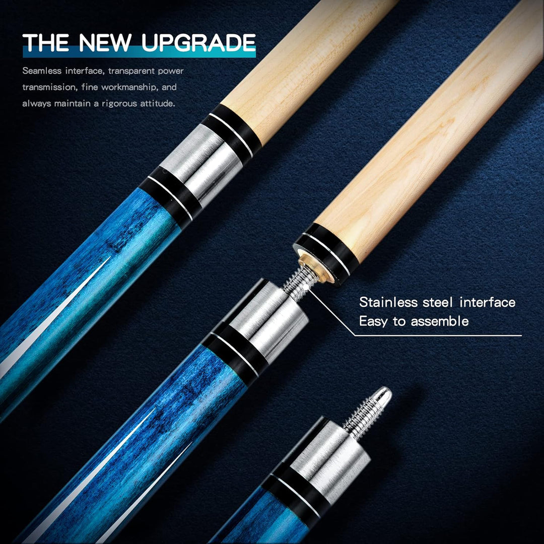 Teekerwan Billardqueue-Set, 13 mm Spitze, Hartholz, kanadischer Ahorn, professioneller Billard-Queue