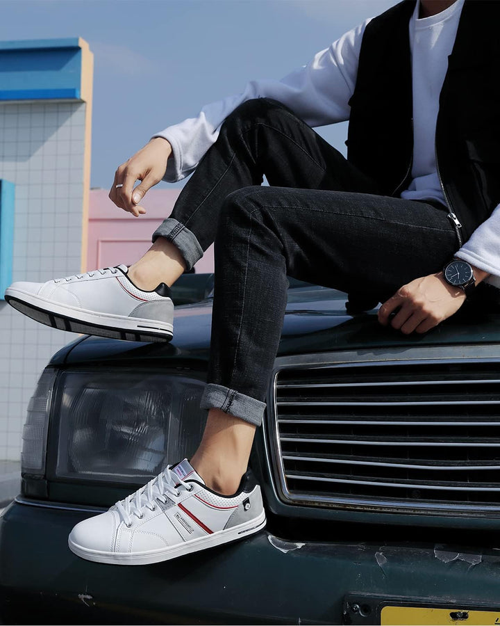 ARRIGO BELLO Herren Freizeitschuhe Schuhe Sneakers Wanderschuhe Leders Laufschuhe Leichtgewicht Outd