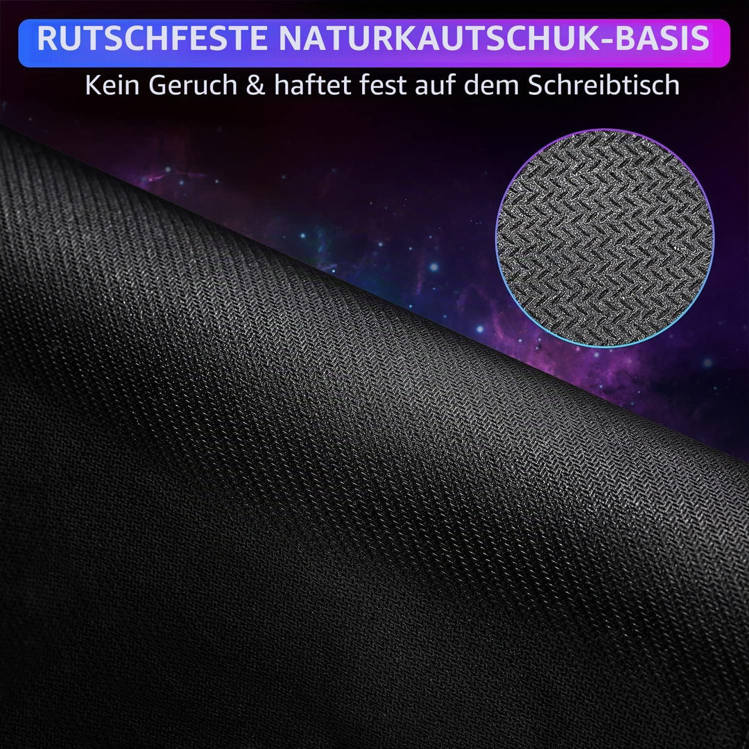 Gimars RGB Mauspad Gaming mit Handauflage, 305x254mm Grosses Gelkissen Mouspad mit 10 LED-Beleuchtun