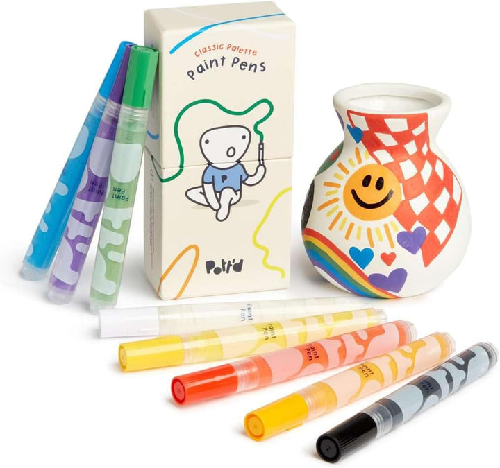 Pott'd™ Deluxe Edition Lufttrocknendes Ton-Heim-Töpferei-Set für Anfänger inklusive Werkzeugen, Farb