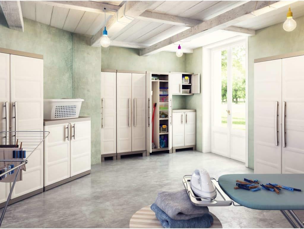 Kis Kunststoffschrank "Excellence XL" niedrig, 1 Stück, sandfarben, 9681000 0313 02