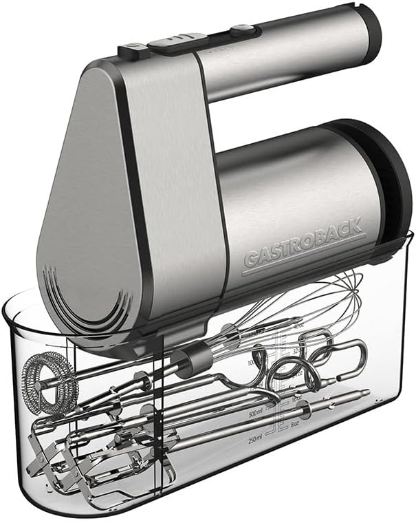 GASTROBACK Profi Handmixer 1000 Watt Handrührgerät mit Knethaken - Elektrischer Rührgerät für Küche