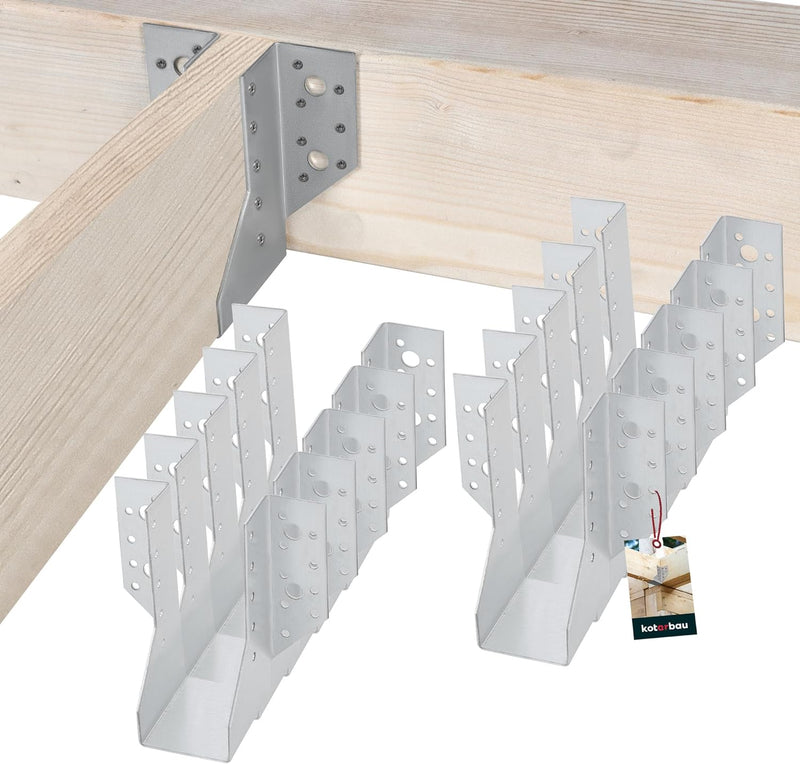 KOTARBAU® 10er Set Balkenschuh Typ A 50 mm Holzbalkenverbinder Balkenverbinder Verbinder für Baukons