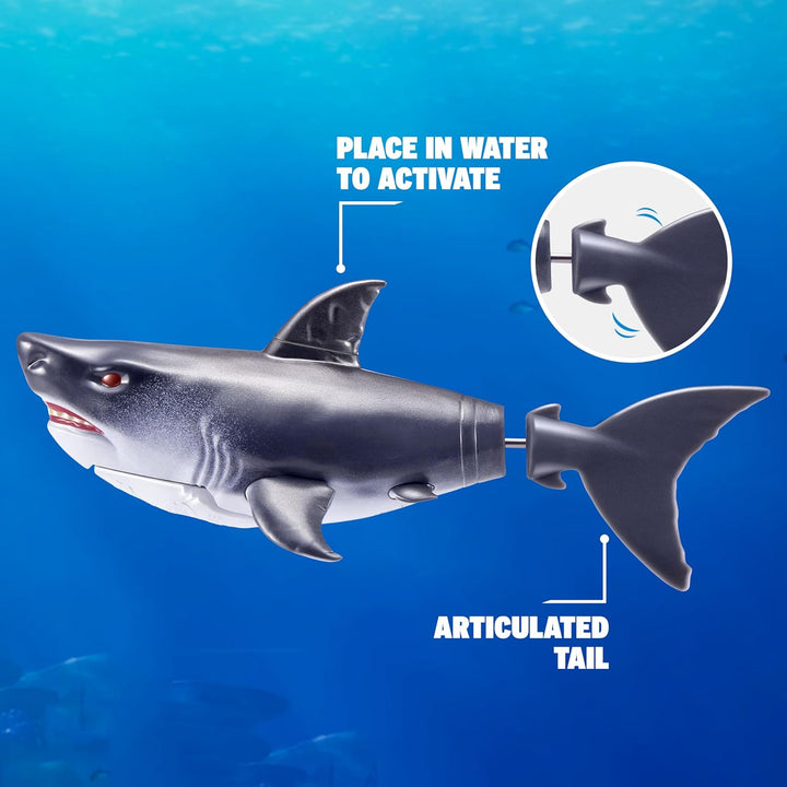 Robo Alive Wasseraktivierter Hai 2er-Pack (Grau) von ZURU – Realistisches schwimmendes Roboter-Bades