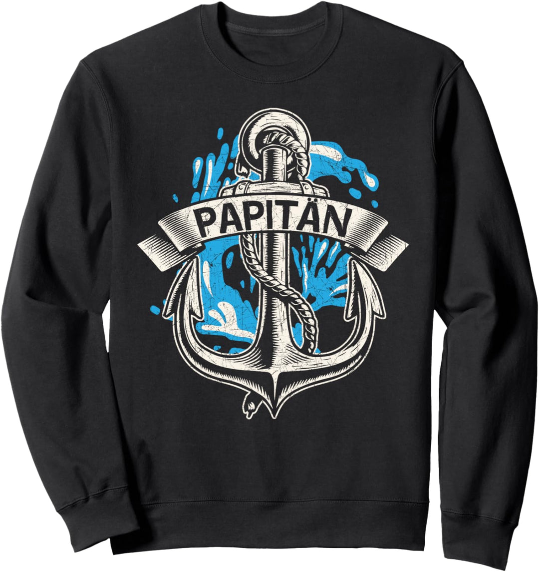Papitän Lustiges Kapitän Geschenk für Seefahrer Fähre Segeln Sweatshirt