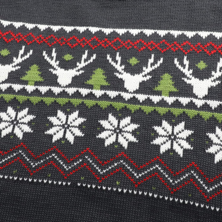 Danfiki Pullover Herren Herren Weihnachtspullover Sweater Christmas Pullover Rundhals Warme Strickpu