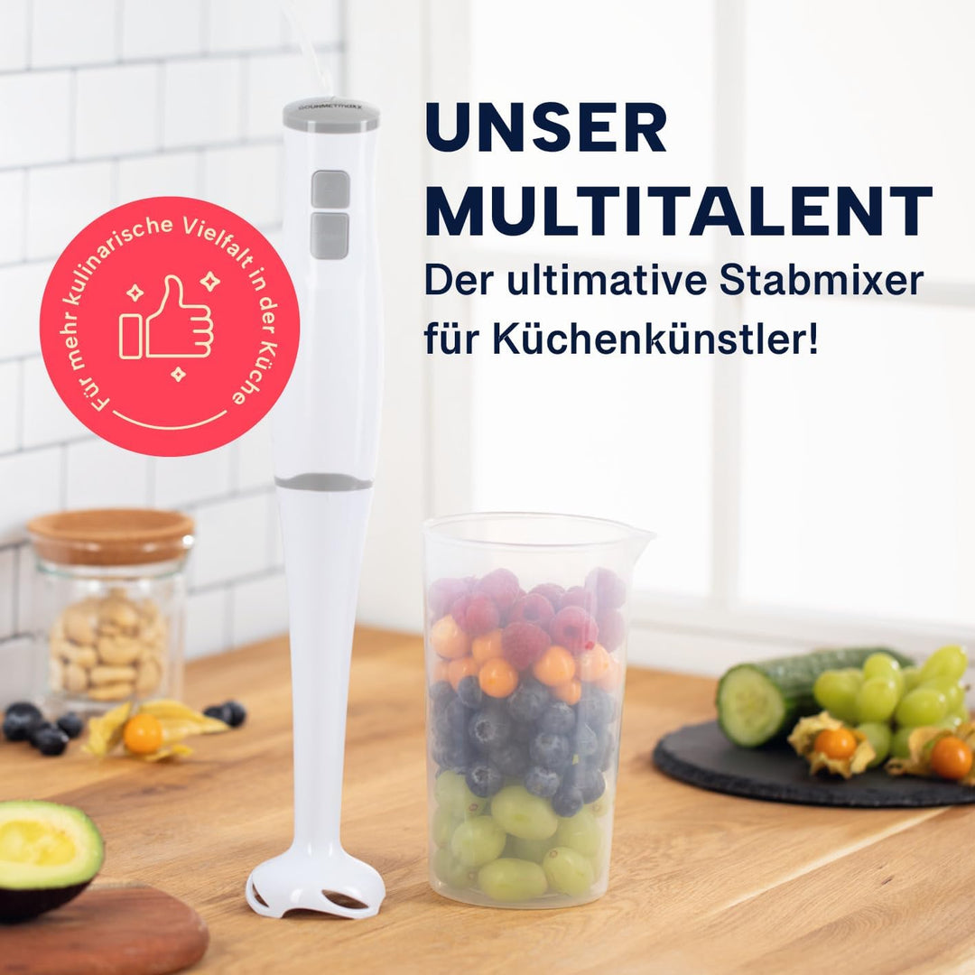 GOURMETmaxx Standmixer & Smoothie Maker - mit stabilen Edelstahlklingen | Elektrischer Blender mit 7