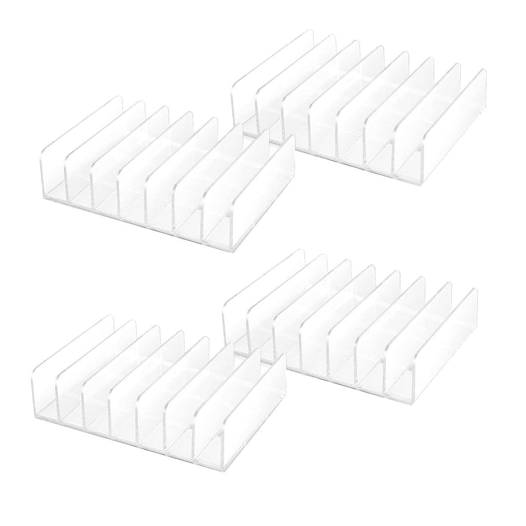 Kopinma Acryl CD Regal 4er-Pack Durchsichtiger CD-Aufbewahrungsständer, CD/DVD Tablett Archivierungs