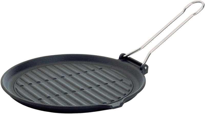 Ilsa Dietella Grillpfanne Rund, aus Gusseisen, Schwarz, 26 cm