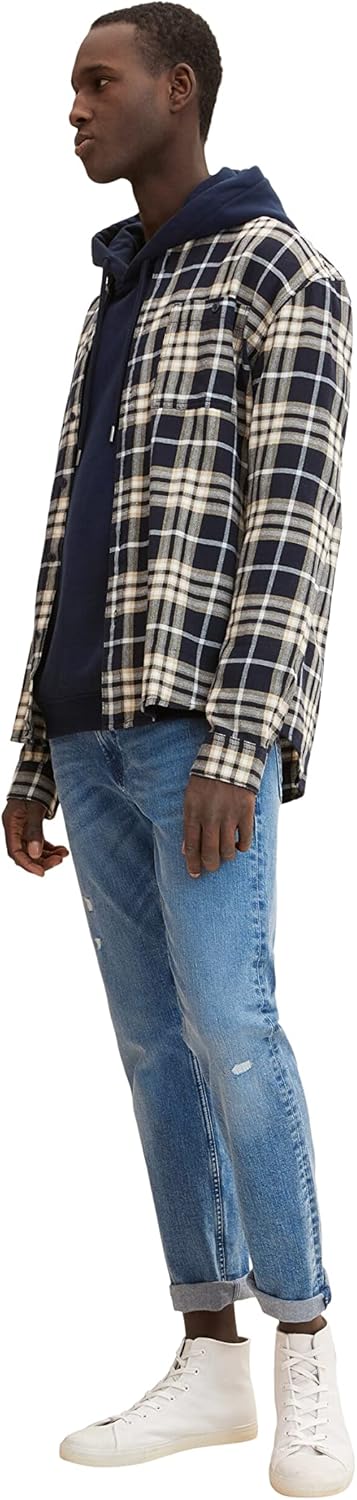 TOM TAILOR Denim Herren Piers Slim Jeans 28W / 32L 10122 - Destroyed Light Stone Blue Denim, 28W / 3