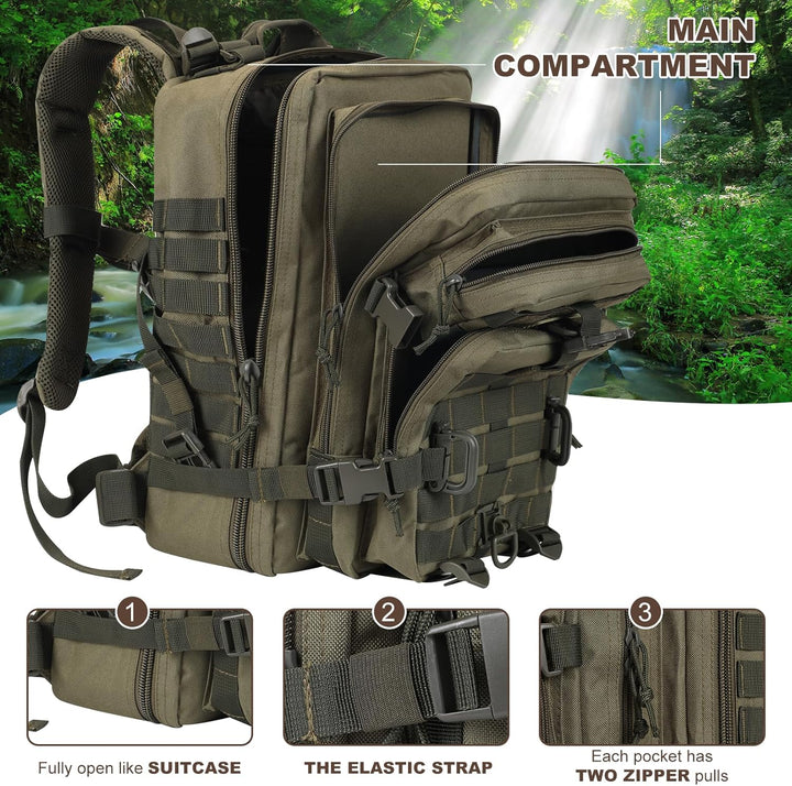 Militär Taktischer Rucksack Cooper Rucksack Armee Assault Pack 3 Tage Bug Out Go Bag Trekking Wander