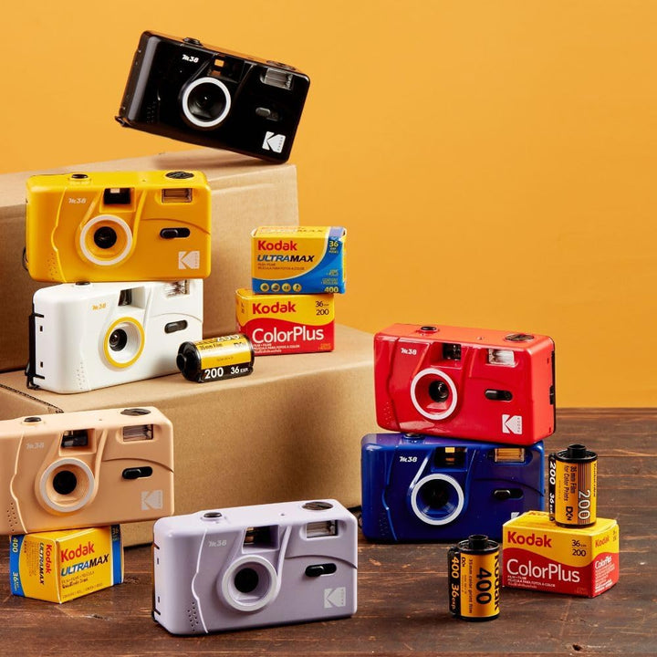 Kodak M38 Filmkamera, 35 mm, fokussierfrei, leistungsstark, integrierter Blitz, einfach zu bedienen
