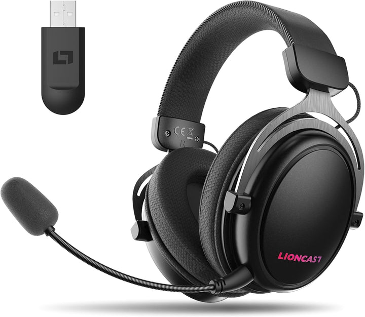 Lioncast® LX80 Gaming Headset mit Mikrofon Wireless [80Std. Akku] - PS5 - Xbox One - Gaming Headset