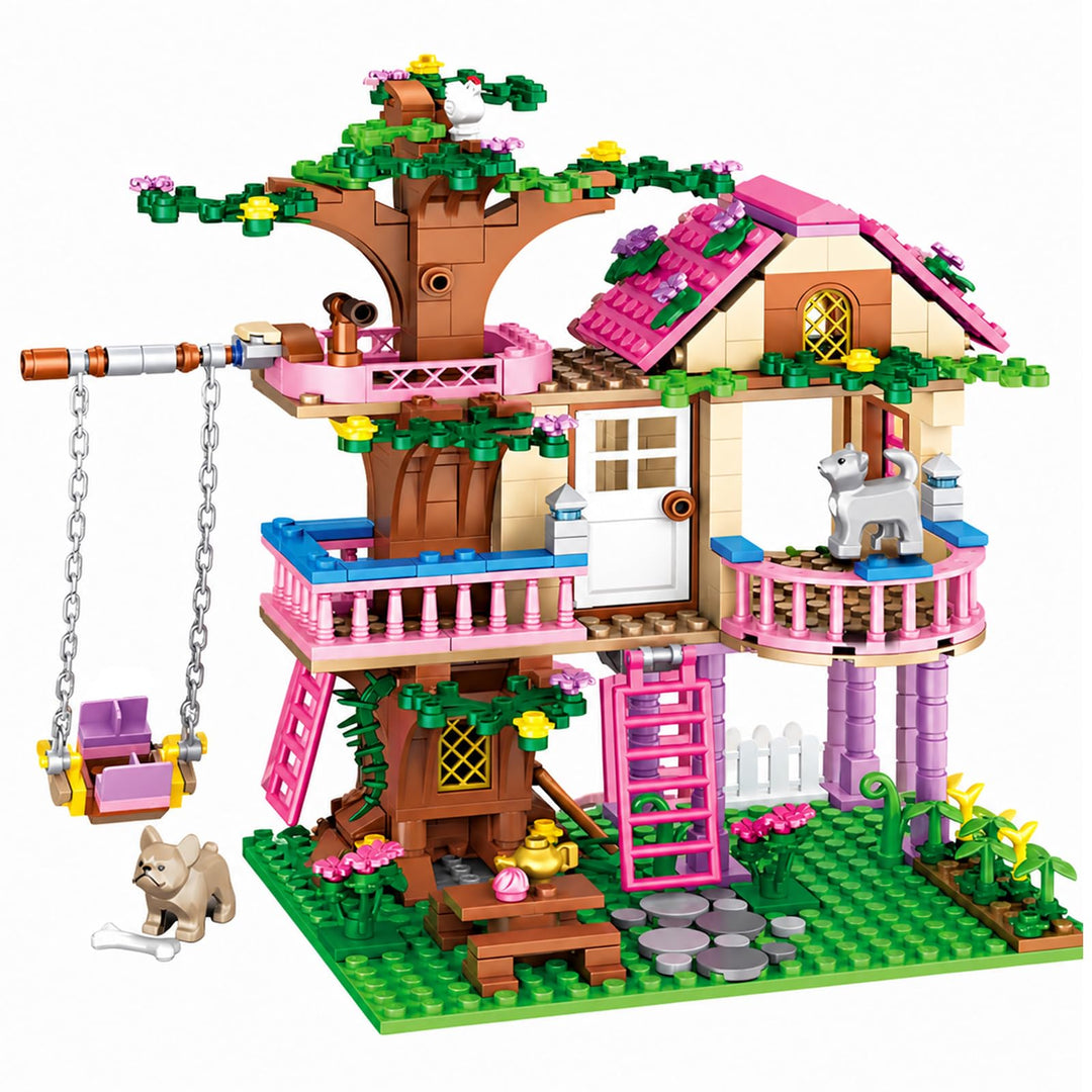 CSNRHG Dream Tree House Friends Bauset 504 Teile Konstruktionsspielzeug Geschenke für Erwachsene, Dr