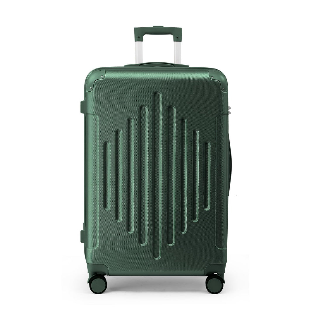 LALAHO Zwillingsrollen Reisekoffer Koffer Trolleys Hartschale M-L-XL-Set (Dunkelgrün, M, 55CM) Dunke