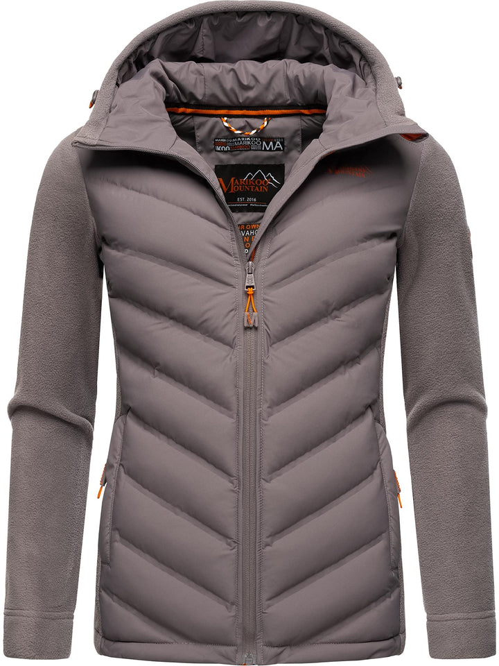 MARIKOO Damen leichte Übergangsjacke Steppjacke Mount Haruna S Grau, S Grau