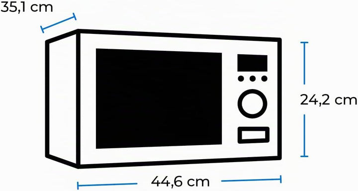 Exquisit Mikrowelle MW717-070G silber | Standgerät | 900 W Grill | Drehteller 245 mm Ø | Garraum 20
