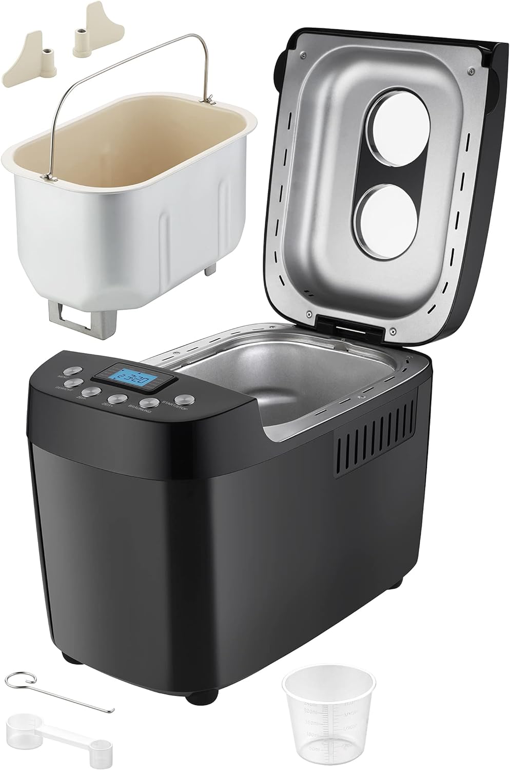 UNOLD 68525 BACKMEISTER Big Black für bis zu 1.500g Brot, mit 15 Programmen für glutenfreies Brot, T