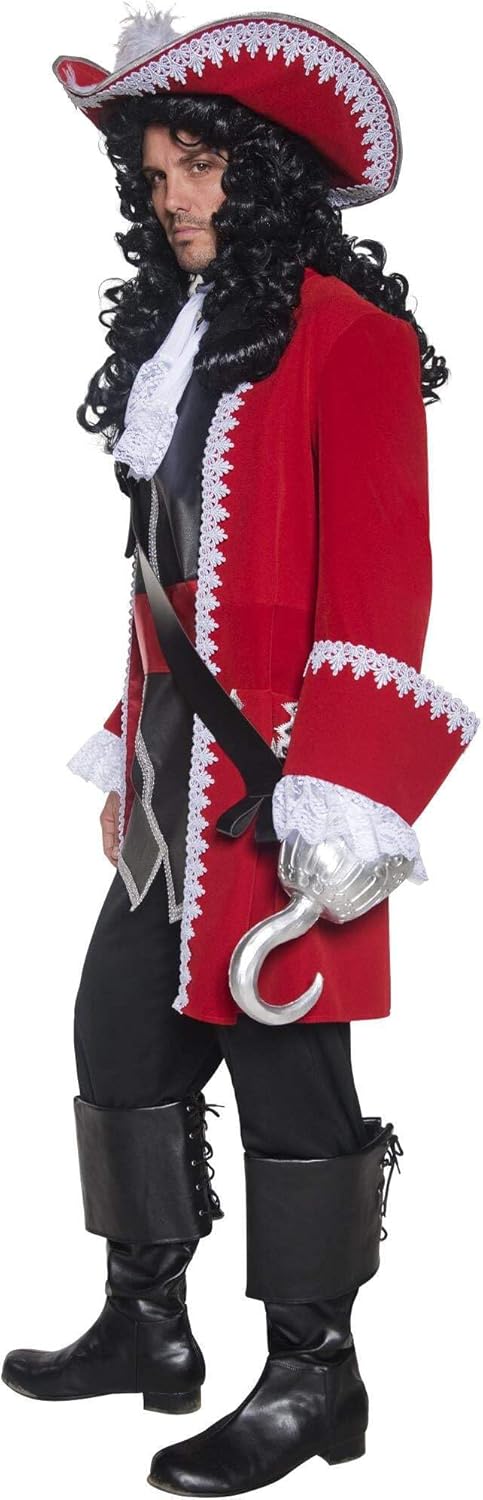 Smiffys Deluxe Authentic Pirate Captain Costume, Red Halloween und Karneval