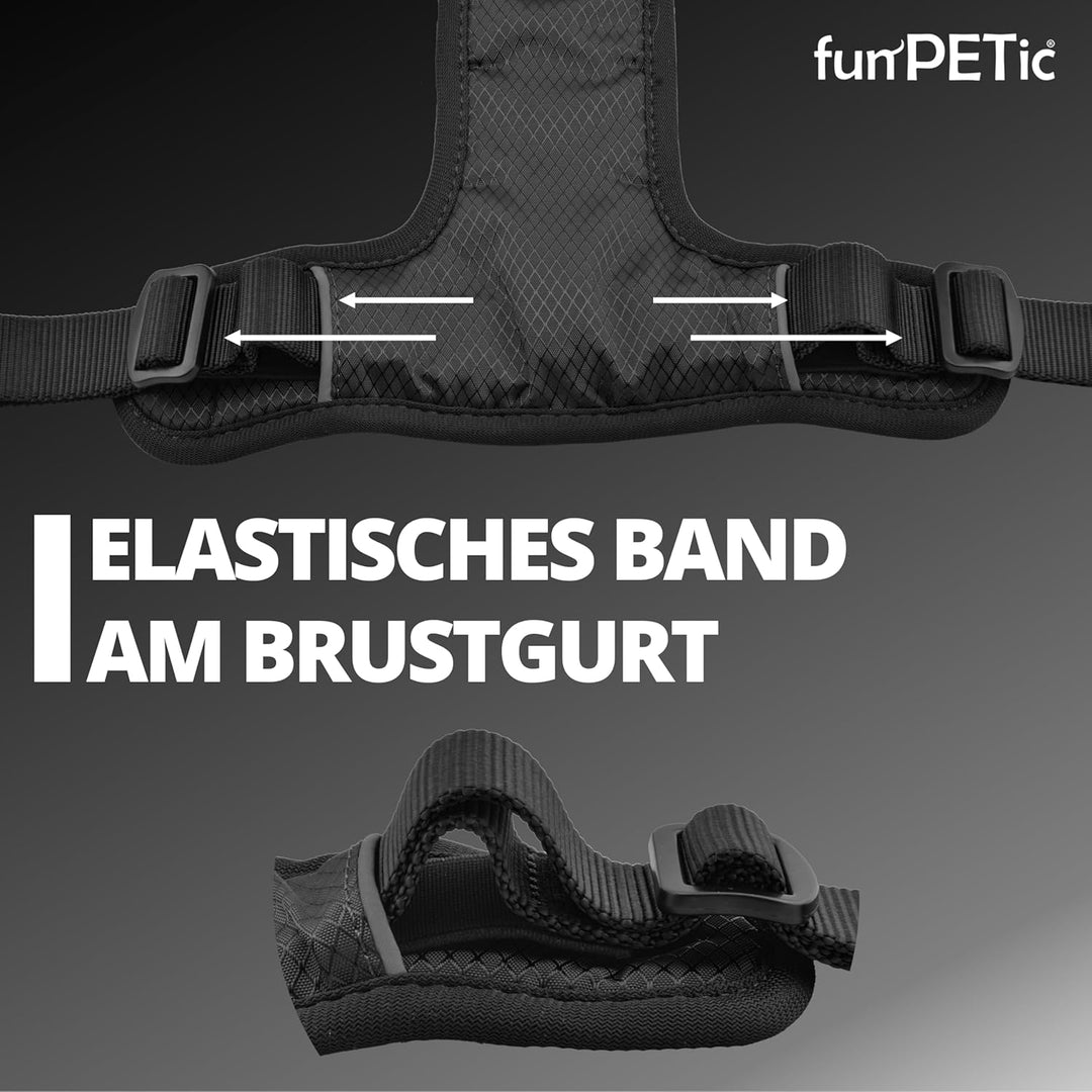 funPETic Hundegeschirr Essential - Anti-Zug Geschirr, reflektierend, gepolstert und atmungsaktiv - B