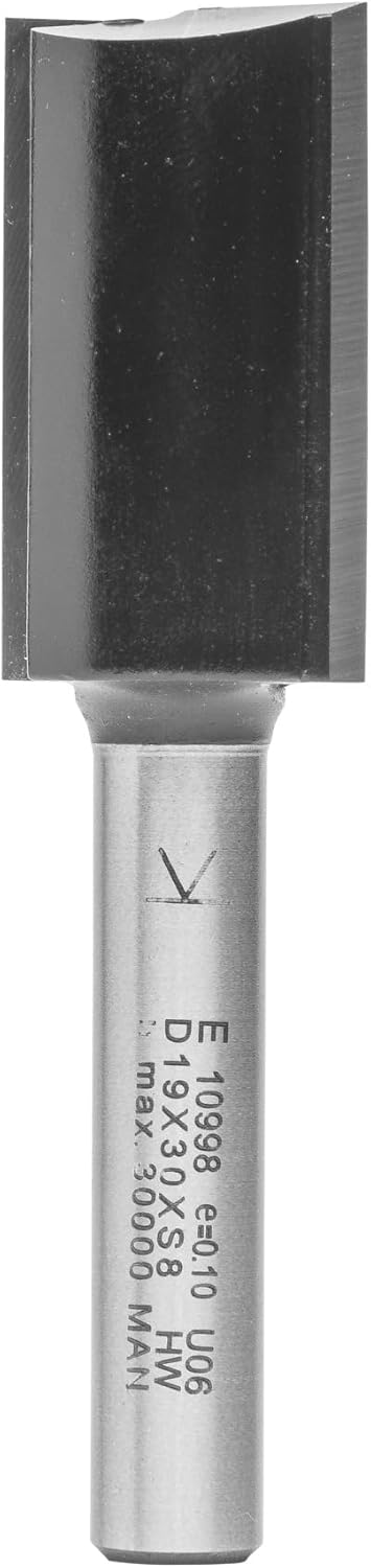 ENT 10998 Nutfräser HW, Schaft (S) 8 mm, Durchmesser (D) 19 mm, NL 30 mm, SL 40 mm, GL 70 mm, mit Ha
