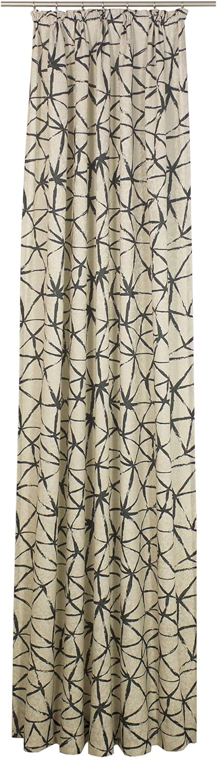 Wirth Fertigschal Lisburn mit Kräuselband, Polyester, Schwarz, 180 x 135 cm Schwarz 180 x 135 cm, Sc