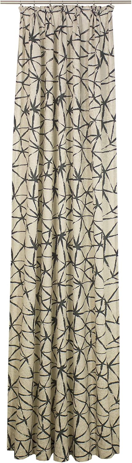 Wirth Fertigschal Lisburn mit Kräuselband, Polyester, Schwarz, 180 x 135 cm Schwarz 180 x 135 cm, Sc