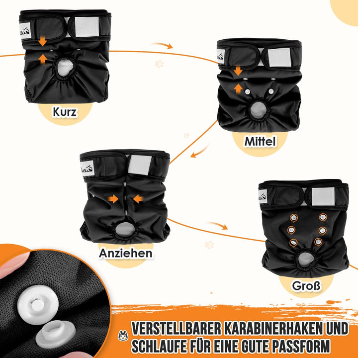 Eyein 3 Stück Hundewindeln für Hündinnen, Wiederverwendbare, Waschbare und Hochsaugfähige Hunde hösc