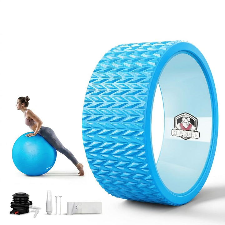 HAPBEAR Yoga Rad Set – 30 cm PP Kern für Wirbelsäulen-Alignment, Rückenschmerzen lindern & Core-Stär