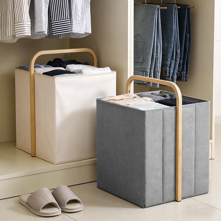 Faltbarer Wäschekorb 58L Faltbar,Hochbelastbar & Stabil aus 600D Oxford-Stoff | Schmutzabweisend, Kl