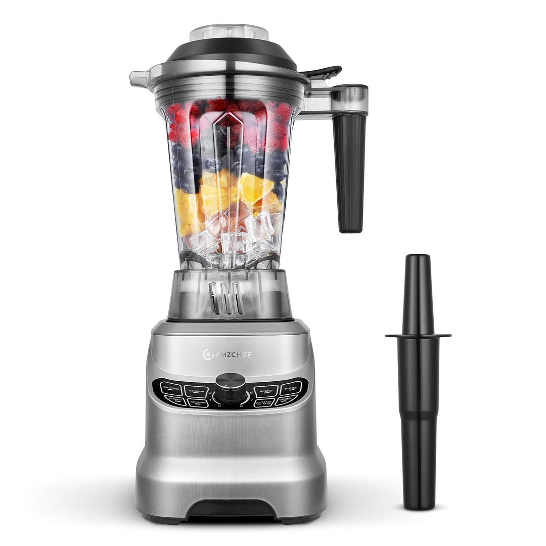 AMZCHEF Standmixer 1800 Watt | 1.85L Mixer Hochleistungsmixer | Blender mit 8 Einstellbaren Geschwin