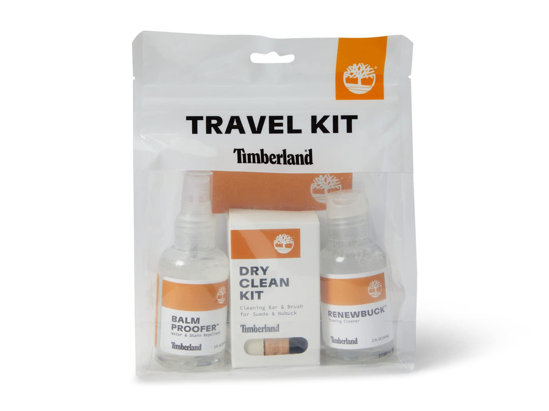 Timberland Travel Kit – Schuhpflege-Set mit Imprägnierspray, Schaumreiniger & Reinigungs-Kit