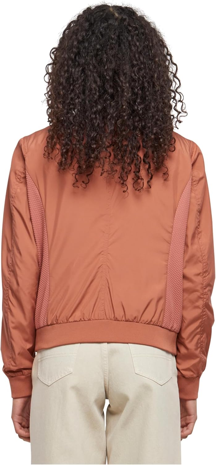 Urban Classics Damen Bomberjacke Ladies Light Bomber Jacket, leichte Fliegerjacke für Frauen in viel