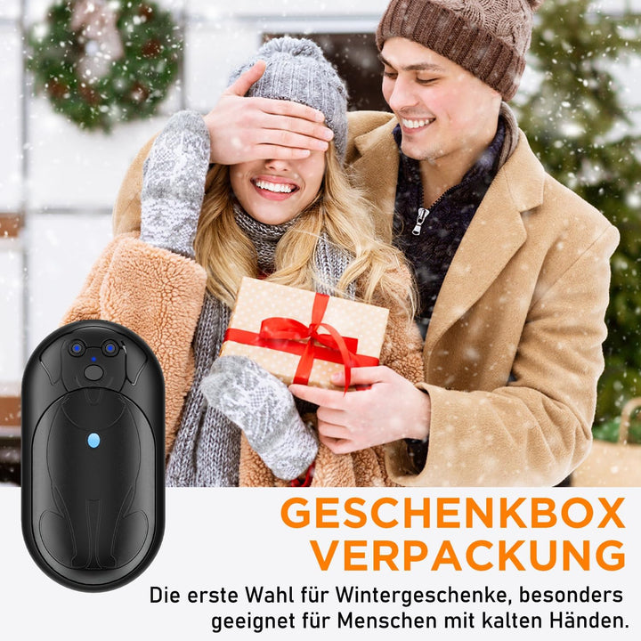 Lepwings Handwärmer Elektrisch, 2er 3000mAh Taschenwärmer Wiederverwendbar mit 3 Modi, 20 Stunden La