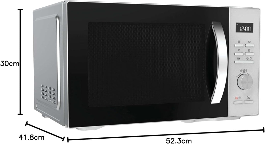 Candy CMGA31W8DLS Mikrowelle mit Grill, 31 l, 900 W-1500 W, 5 Leistungsstufen, 8 Autos, Kindersicher