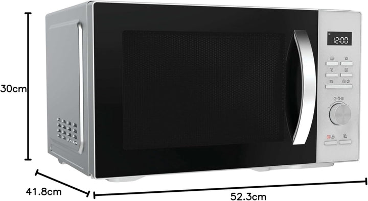 Candy CMGA31W8DLS Mikrowelle mit Grill, 31 l, 900 W-1500 W, 5 Leistungsstufen, 8 Autos, Kindersicher