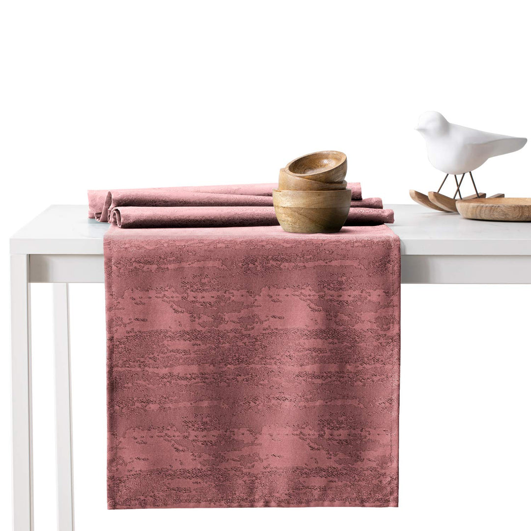 AmeliaHome Tischläufer Set 35x200 cm und 115x200 cm Lotuseffekt Wasserabweisend Schlangenhautmuster