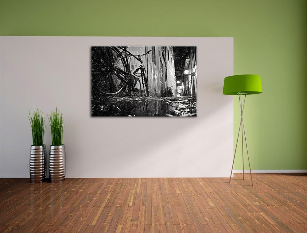 Pixxprint Small Street at Night Los Angeles als Leinwandbild/Grösse: 100x70 cm/Wandbild/Kunstdruck/f
