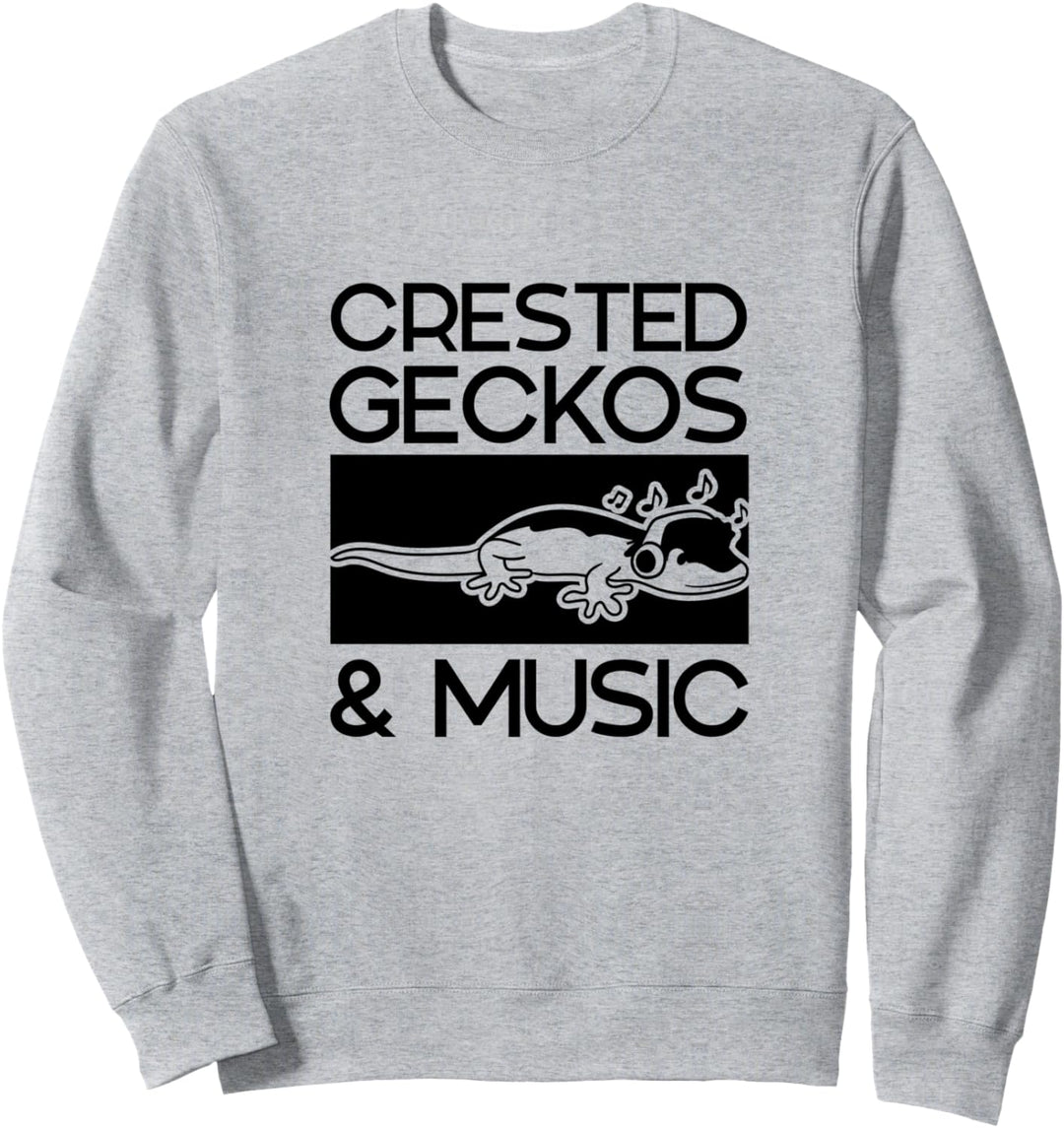 Schopfgeckos und Musiknoten Niedliche Eidechsen Sweatshirt