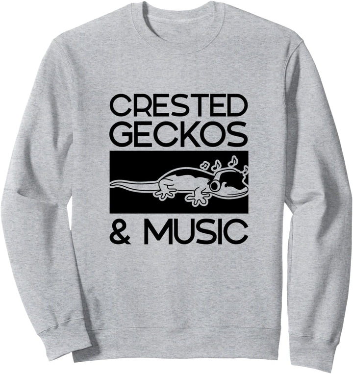 Schopfgeckos und Musiknoten Niedliche Eidechsen Sweatshirt