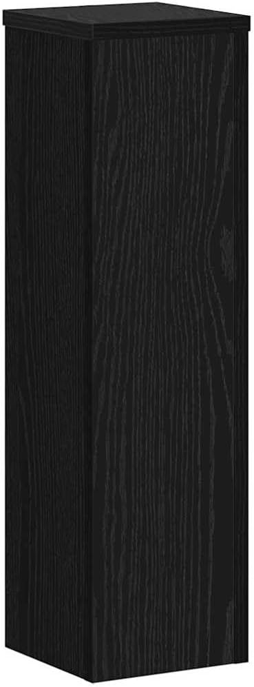 vidaXL Pflanzenständer 2er Set Schwarz Eiche 17 x 17 x 60 cm Aus Holz Minimalistische Innensäule für