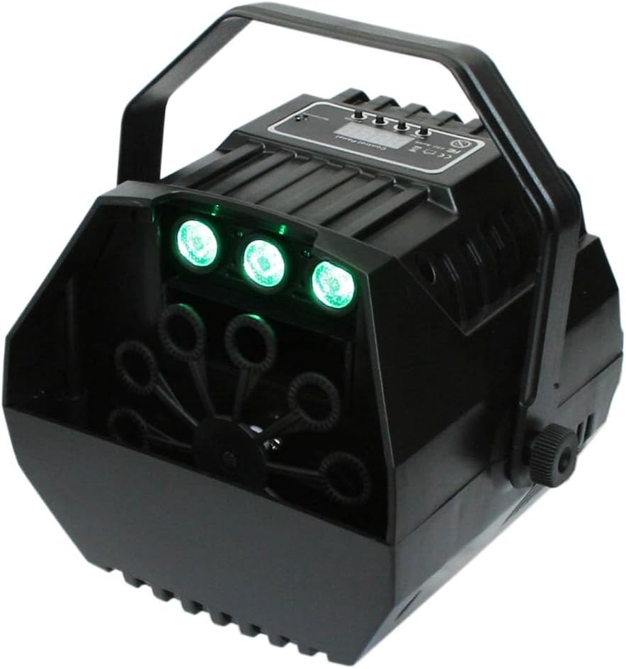 E-Lektron B102 Seifenblasenmaschine RGB LED-Beleuchtung und Fernbedienung für Party, Disco, Kinder-P