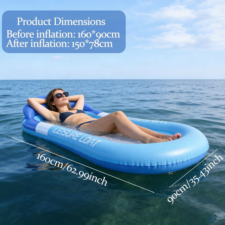 Luftmatratze Wasser,Luftmatratze Pool mit Netz 2 in 1,Wasserhängematte mit Netz Tragbare,Aufblasbare
